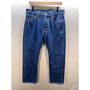 Levi's 501 Button Fly Original Fit Jeans Mens 32/29 Blue Denim Cotton 3150